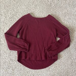 Kids Burgundy Long Sleeve Top
